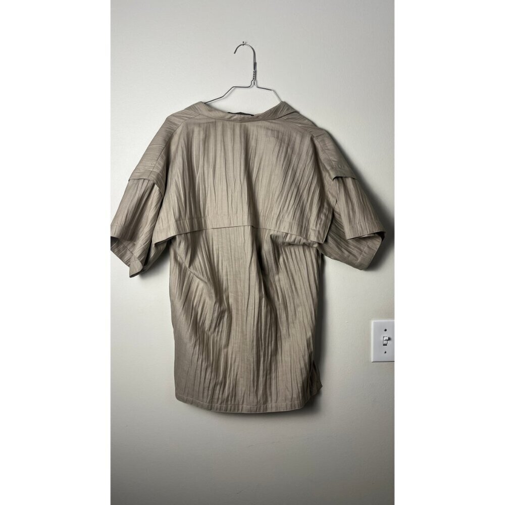 LOUIS FERAUD PLEATS ARCHIVAL SAFARI BUTTON UP SHIRT S - Picture 8 of 14